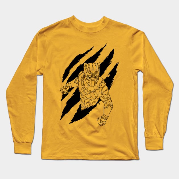 Black Panther on the Prowl Long Sleeve T-Shirt by drastudio